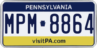 PA license plate MPM8864