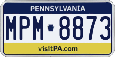 PA license plate MPM8873