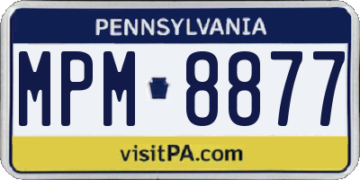 PA license plate MPM8877