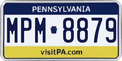 PA license plate MPM8879