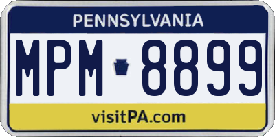 PA license plate MPM8899
