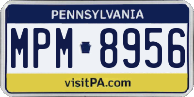 PA license plate MPM8956