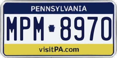 PA license plate MPM8970