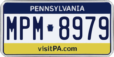 PA license plate MPM8979