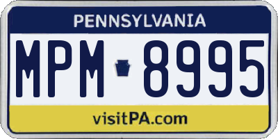PA license plate MPM8995
