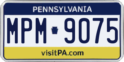 PA license plate MPM9075