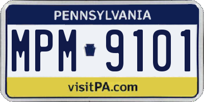 PA license plate MPM9101