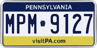 PA license plate MPM9127