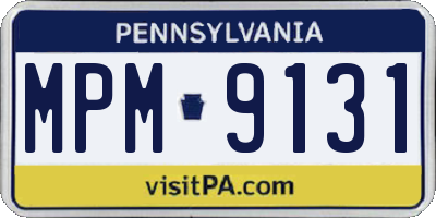PA license plate MPM9131