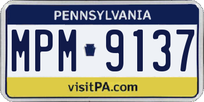PA license plate MPM9137