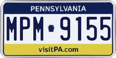 PA license plate MPM9155