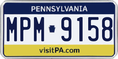 PA license plate MPM9158