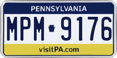 PA license plate MPM9176