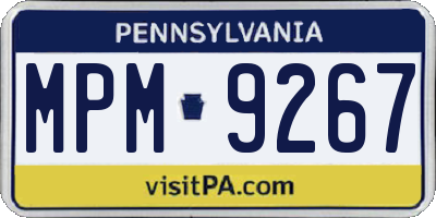 PA license plate MPM9267