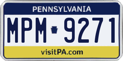 PA license plate MPM9271