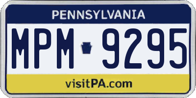 PA license plate MPM9295