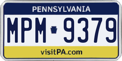 PA license plate MPM9379