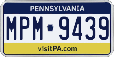 PA license plate MPM9439