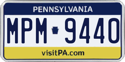 PA license plate MPM9440