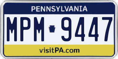 PA license plate MPM9447