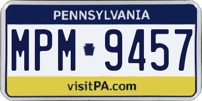 PA license plate MPM9457