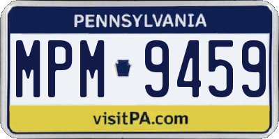 PA license plate MPM9459