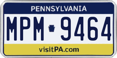PA license plate MPM9464