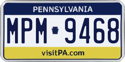 PA license plate MPM9468