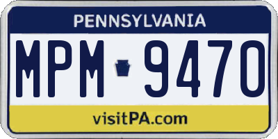 PA license plate MPM9470