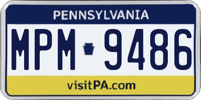 PA license plate MPM9486