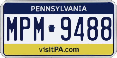 PA license plate MPM9488