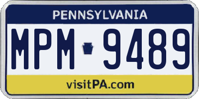 PA license plate MPM9489
