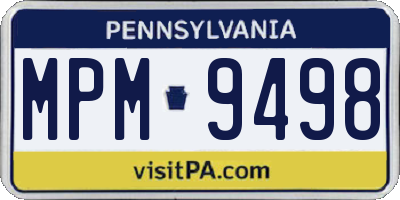 PA license plate MPM9498