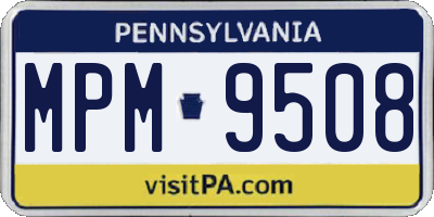 PA license plate MPM9508