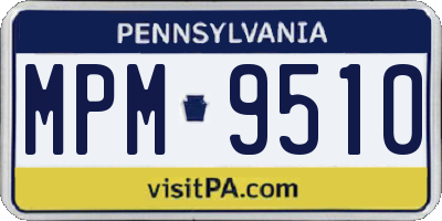 PA license plate MPM9510