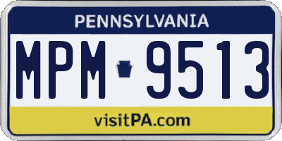 PA license plate MPM9513