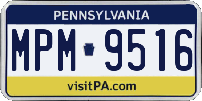 PA license plate MPM9516