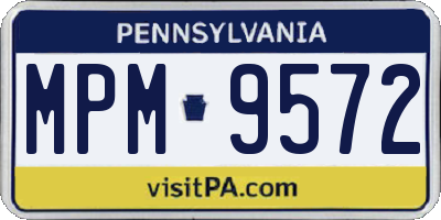 PA license plate MPM9572