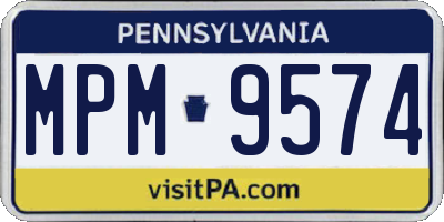 PA license plate MPM9574