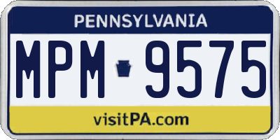 PA license plate MPM9575