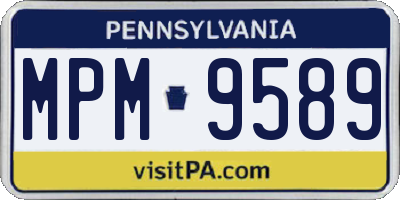 PA license plate MPM9589