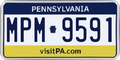 PA license plate MPM9591