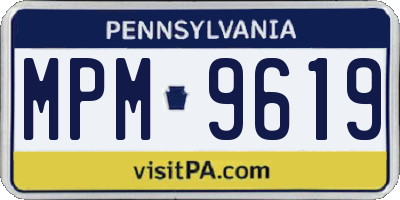PA license plate MPM9619