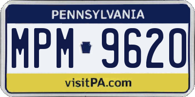 PA license plate MPM9620