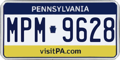 PA license plate MPM9628