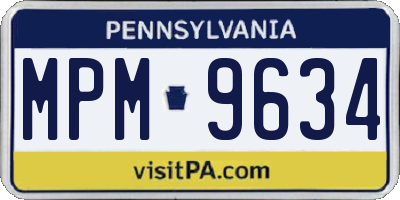 PA license plate MPM9634