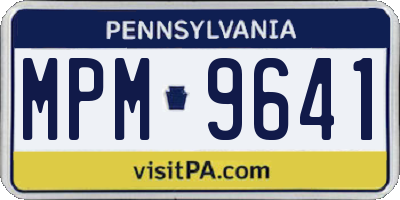 PA license plate MPM9641