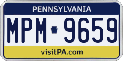 PA license plate MPM9659