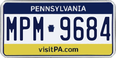 PA license plate MPM9684