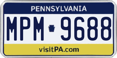 PA license plate MPM9688
